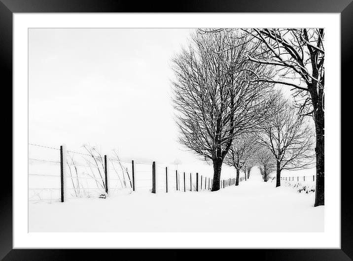 The white road Framed Mounted Print by Kevin Dobie
