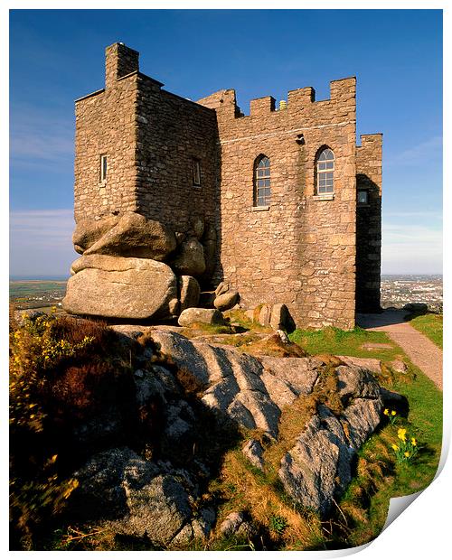 Carn Brea Castle Print by Darren Galpin