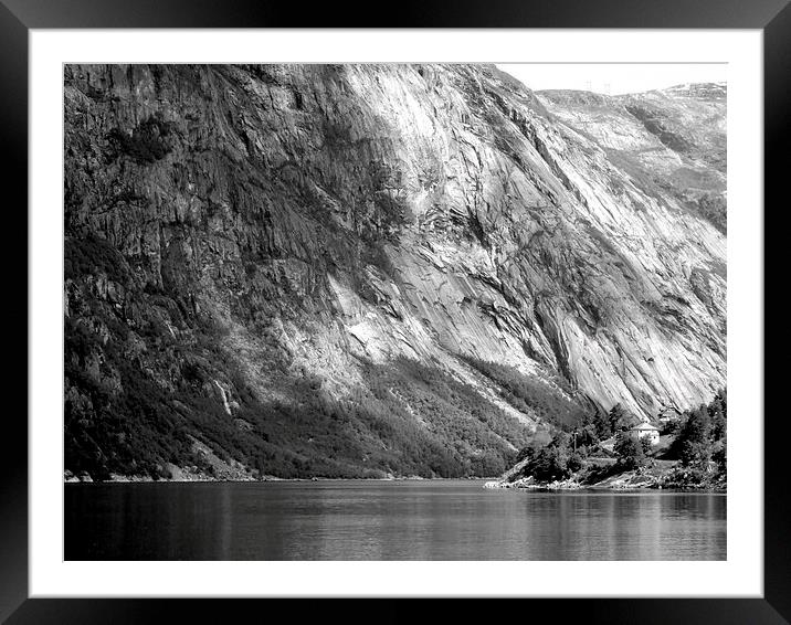 The Fjord walls Framed Mounted Print by Bill Lighterness
