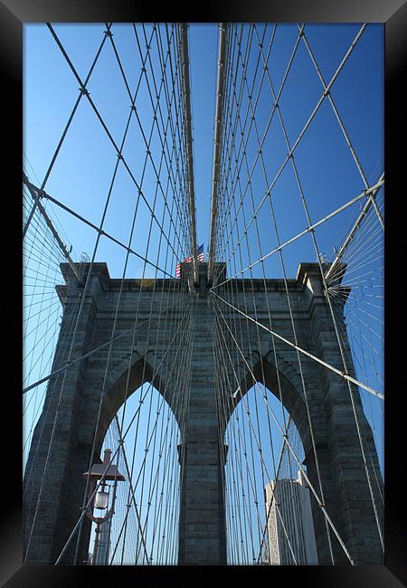 Brooklyn Bridge Framed Print by Michal Reichl