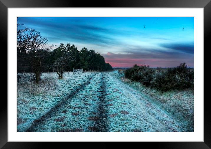 Early morning frost in Norfolk Framed Mounted Print by Gary Pearson