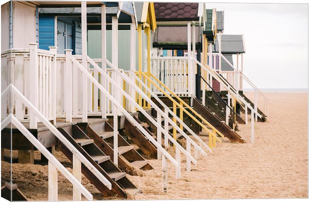 Beach huts at Wells-next-the-sea. Canvas Print by Liam Grant
