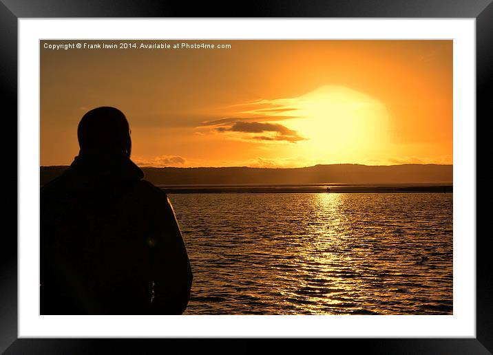 Sunset viewed from West Kirby, Wirral, UK Framed Mounted Print by Frank Irwin