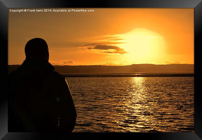 Sunset viewed from West Kirby, Wirral, UK Framed Print by Frank Irwin