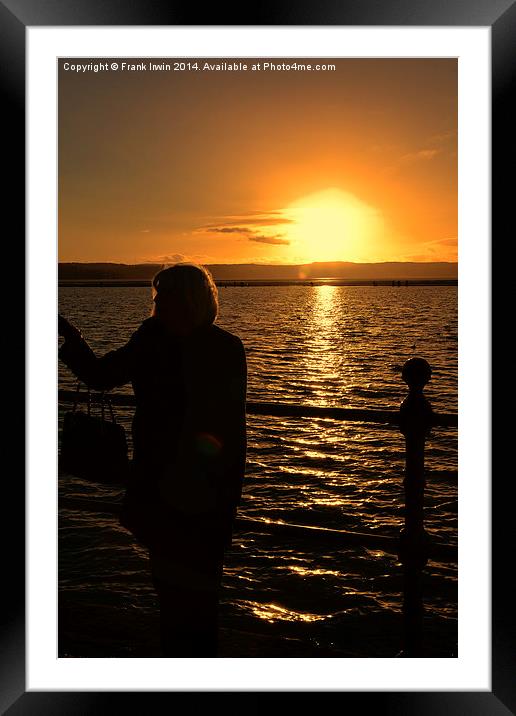 Sunset viewed from West Kirby, Wirral, UK Framed Mounted Print by Frank Irwin