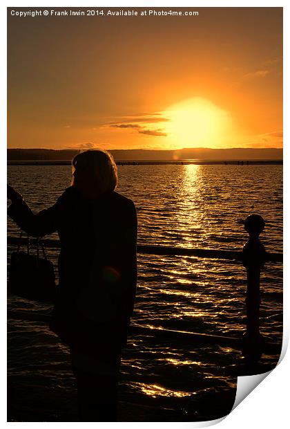 Sunset viewed from West Kirby, Wirral, UK Print by Frank Irwin