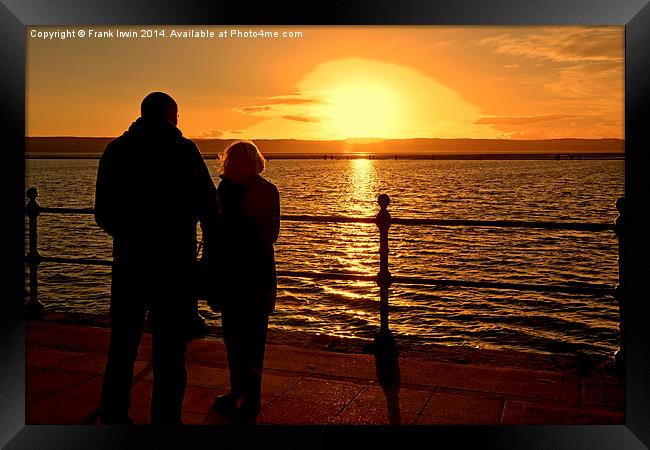 Sunset viewed from West Kirby, Wirral, UK Framed Print by Frank Irwin