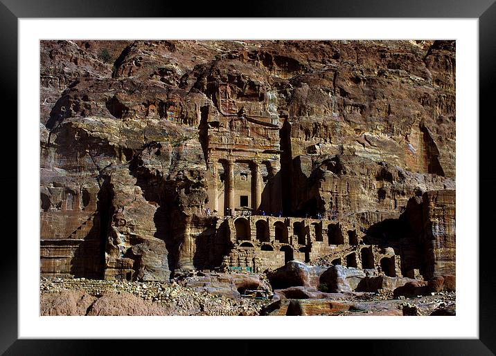 JST2973 The Urn tomb, Petra Framed Mounted Print by Jim Tampin