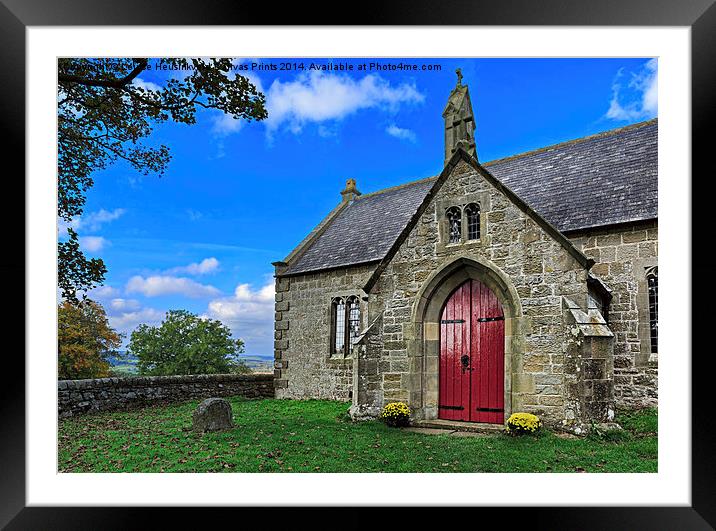 St Oswalds Church, Heavenfield, Northumberland Framed Mounted Print by Louise Heusinkveld