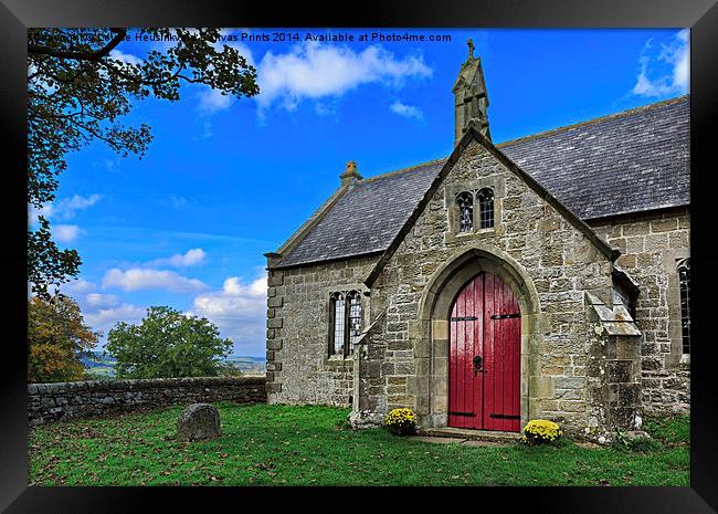 St Oswalds Church, Heavenfield, Northumberland Framed Print by Louise Heusinkveld