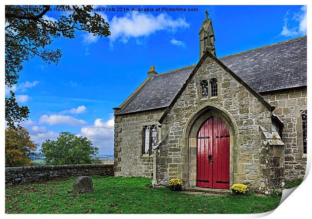 St Oswalds Church, Heavenfield, Northumberland Print by Louise Heusinkveld