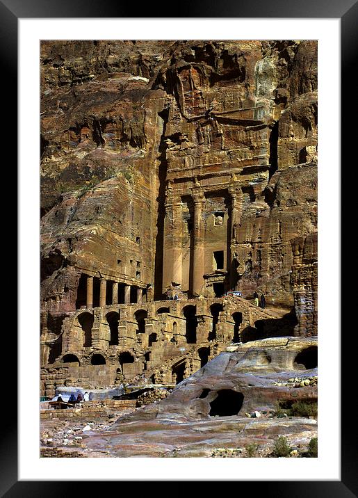 JST2972 The Urn tomb, Petra Framed Mounted Print by Jim Tampin