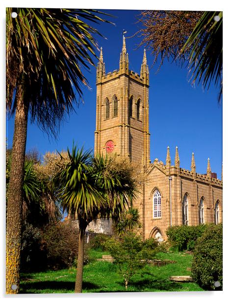 St Marys Church, Penzance Acrylic by Darren Galpin
