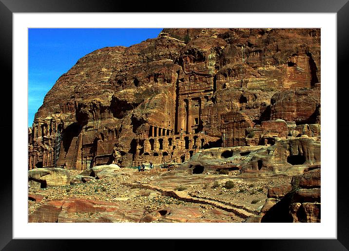 JST2971 The Urn tomb, Petra Framed Mounted Print by Jim Tampin