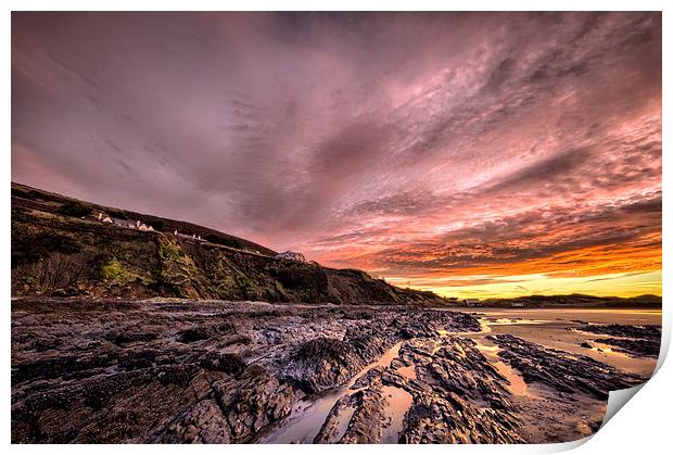 Sunrise at Saunton Sands Print by Dave Wilkinson North Devon Ph