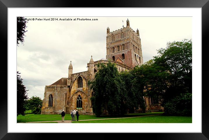 Tewkesbury Abbey Gloucestershire Framed Mounted Print by Peter F Hunt