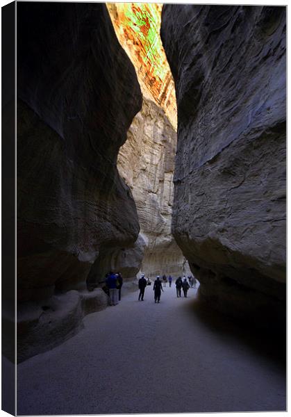 JST2960 The natural gorge, Petra Canvas Print by Jim Tampin