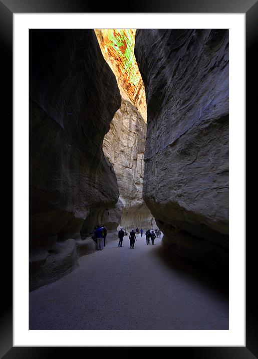 JST2960 The natural gorge, Petra Framed Mounted Print by Jim Tampin