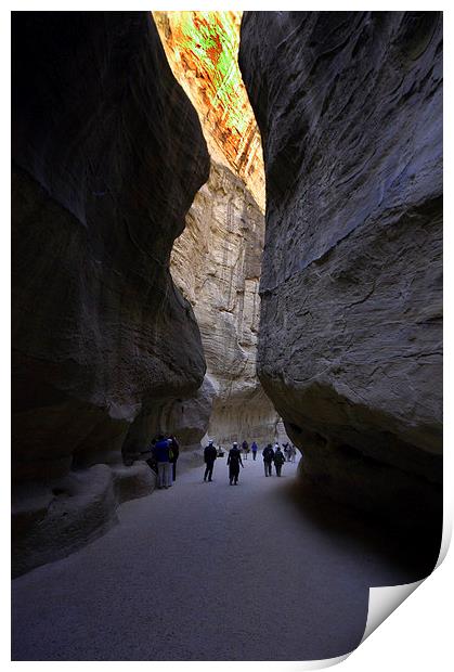 JST2960 The natural gorge, Petra Print by Jim Tampin