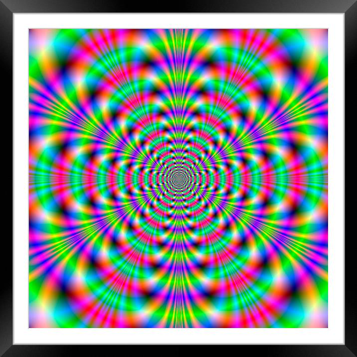 Psychedelic Rings Framed Mounted Print by Colin Forrest