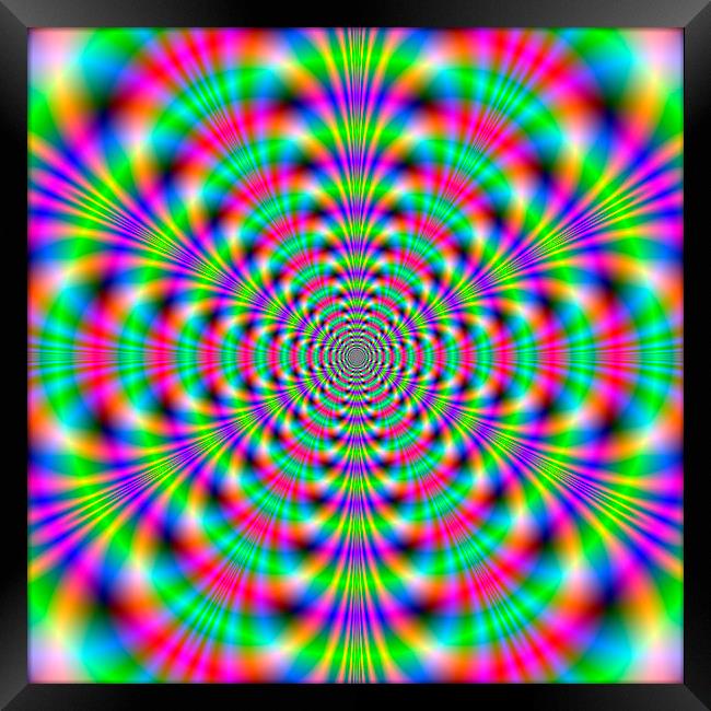 Psychedelic Rings Framed Print by Colin Forrest