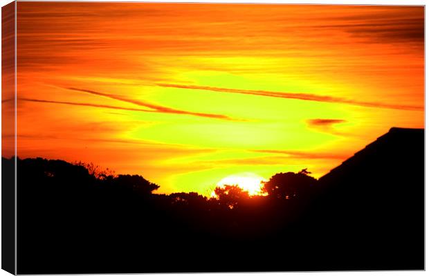 JST2954 Red sky in the morning Canvas Print by Jim Tampin