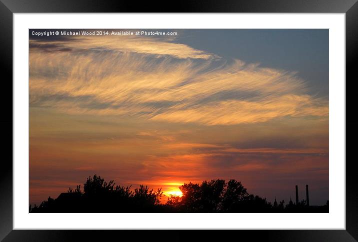 Sunset to the West Framed Mounted Print by Michael Wood