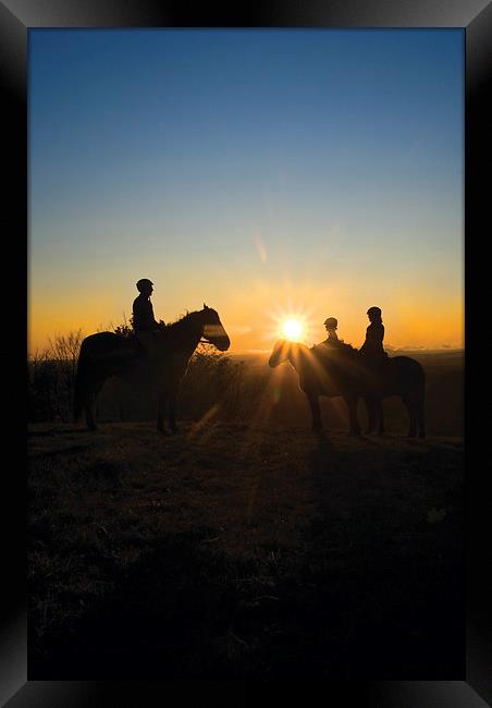 Ride at sunrise Framed Print by Grant simeon