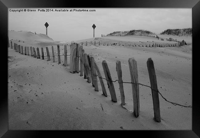 South shields dunes Framed Print by Glenn Potts