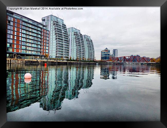 Salford Quays. Framed Print by Lilian Marshall