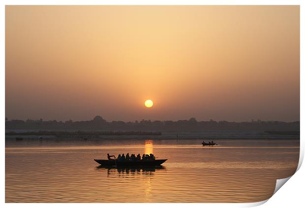 The sunrise mood of Varanasi Print by Shraddha Rajgarhia
