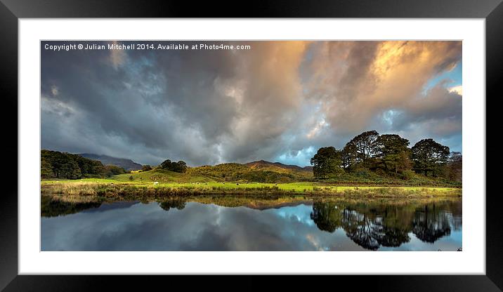 Elterwater Sunrise Framed Mounted Print by Julian Mitchell