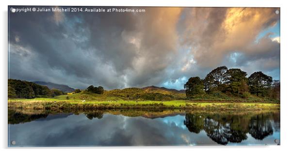 Elterwater Sunrise Acrylic by Julian Mitchell