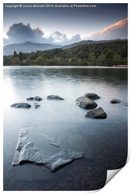 Coniston Water Print by Julian Mitchell