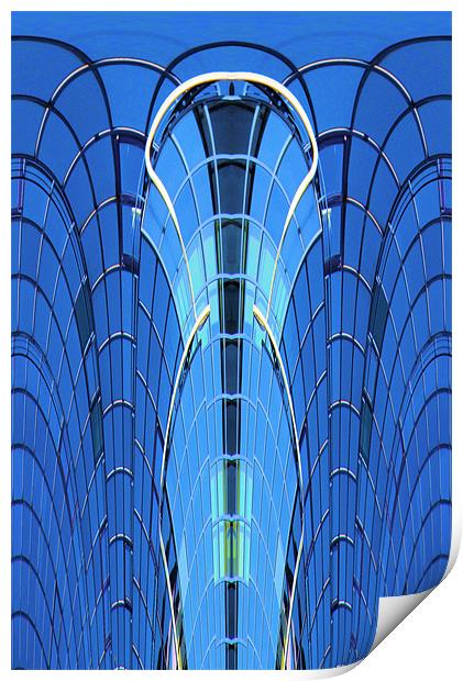 Modern building abstract 2 Print by Ruth Hallam
