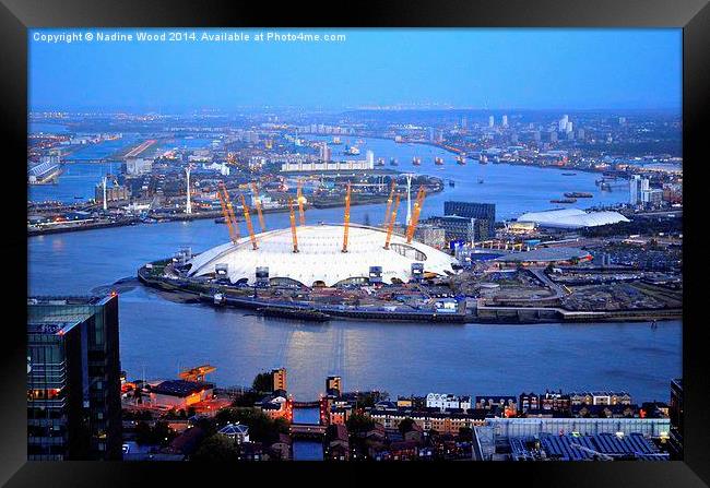 O2 wrapped in Thames Framed Print by Nadine Wood