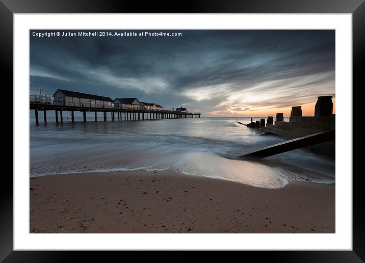 Southword Pier Framed Mounted Print by Julian Mitchell