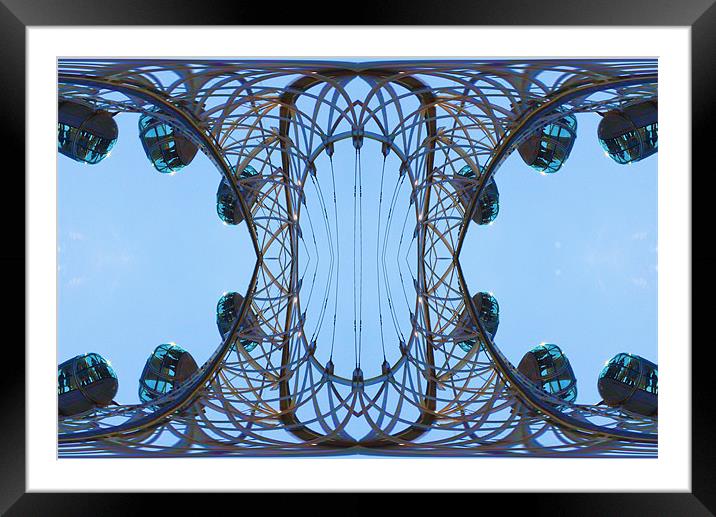 Blue abstract Framed Mounted Print by Ruth Hallam
