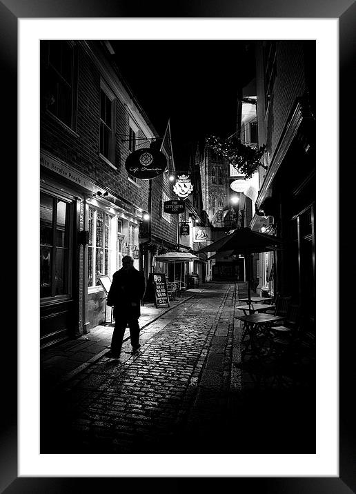Canterbury at Night Framed Mounted Print by Ian Hufton