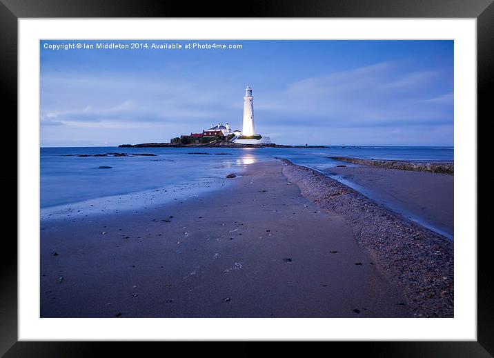 Saint Marys Lighthouse at Whitley Bay Framed Mounted Print by Ian Middleton