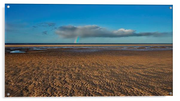 A rainbow across the sea Acrylic by Gary Pearson