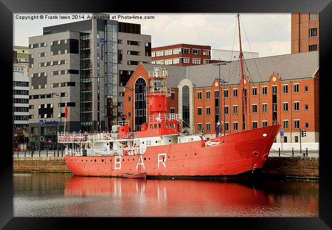 Planet, the old Liverpool bar Lightship Framed Print by Frank Irwin