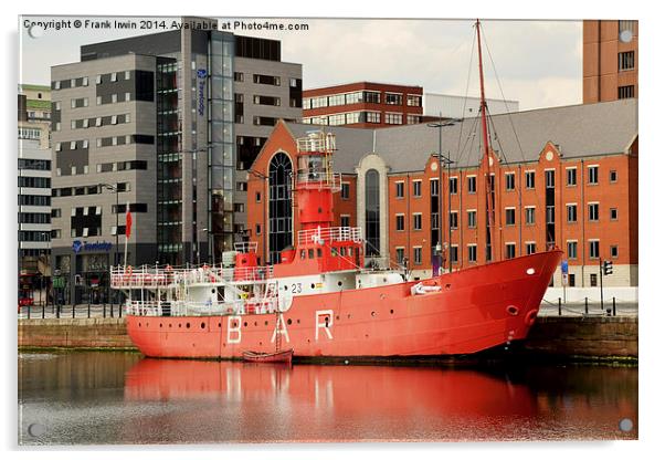 Planet, the old Liverpool bar Lightship Acrylic by Frank Irwin