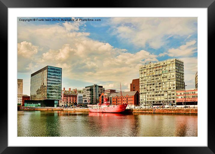 Old bar Lightship in Canning Dock East Framed Mounted Print by Frank Irwin