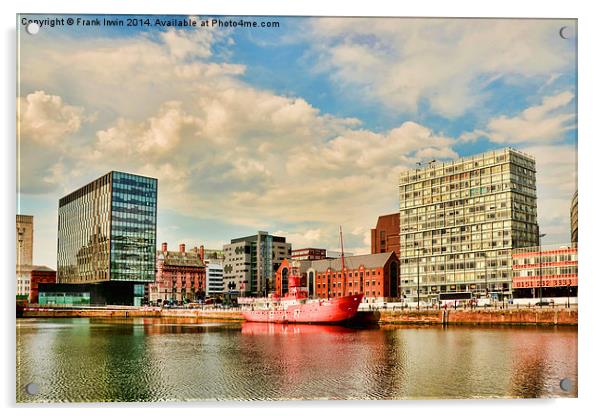 Old bar Lightship in Canning Dock East Acrylic by Frank Irwin
