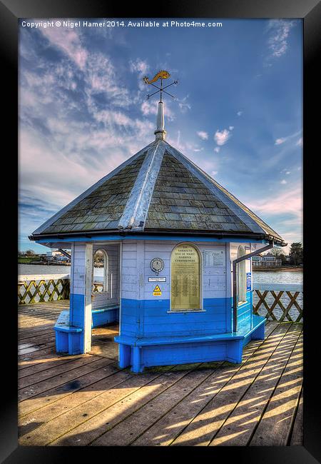 Yarmouth Pier Rotunda Framed Print by Wight Landscapes