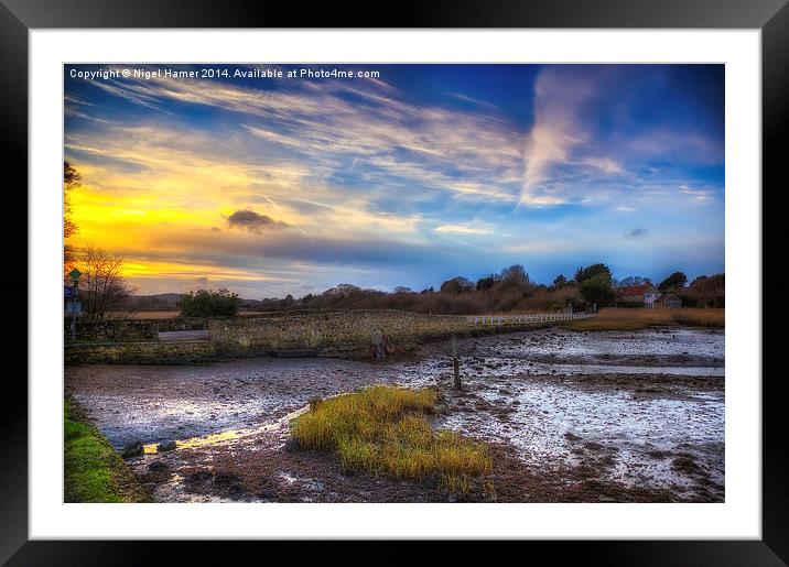 Causeway Sunset Framed Mounted Print by Wight Landscapes