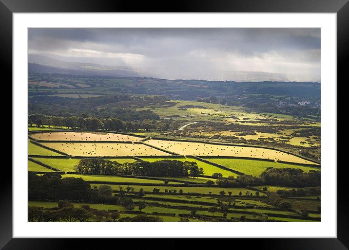 Sunshine and Showers, Dartmoor, Devon Framed Mounted Print by Colin Tracy