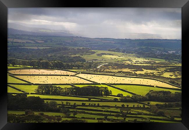 Sunshine and Showers, Dartmoor, Devon Framed Print by Colin Tracy