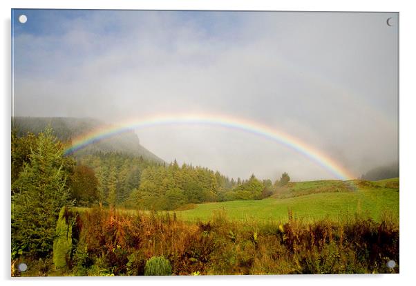 Invernoaden Rainbow, Scotland Acrylic by Colin Tracy